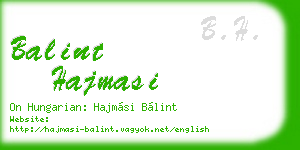 balint hajmasi business card